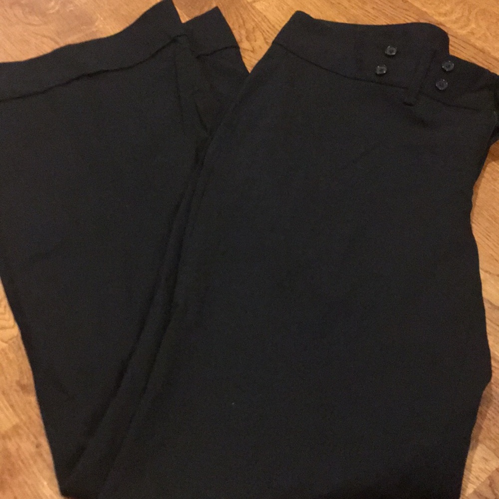 Banana Republic black wide leg trousers size 8